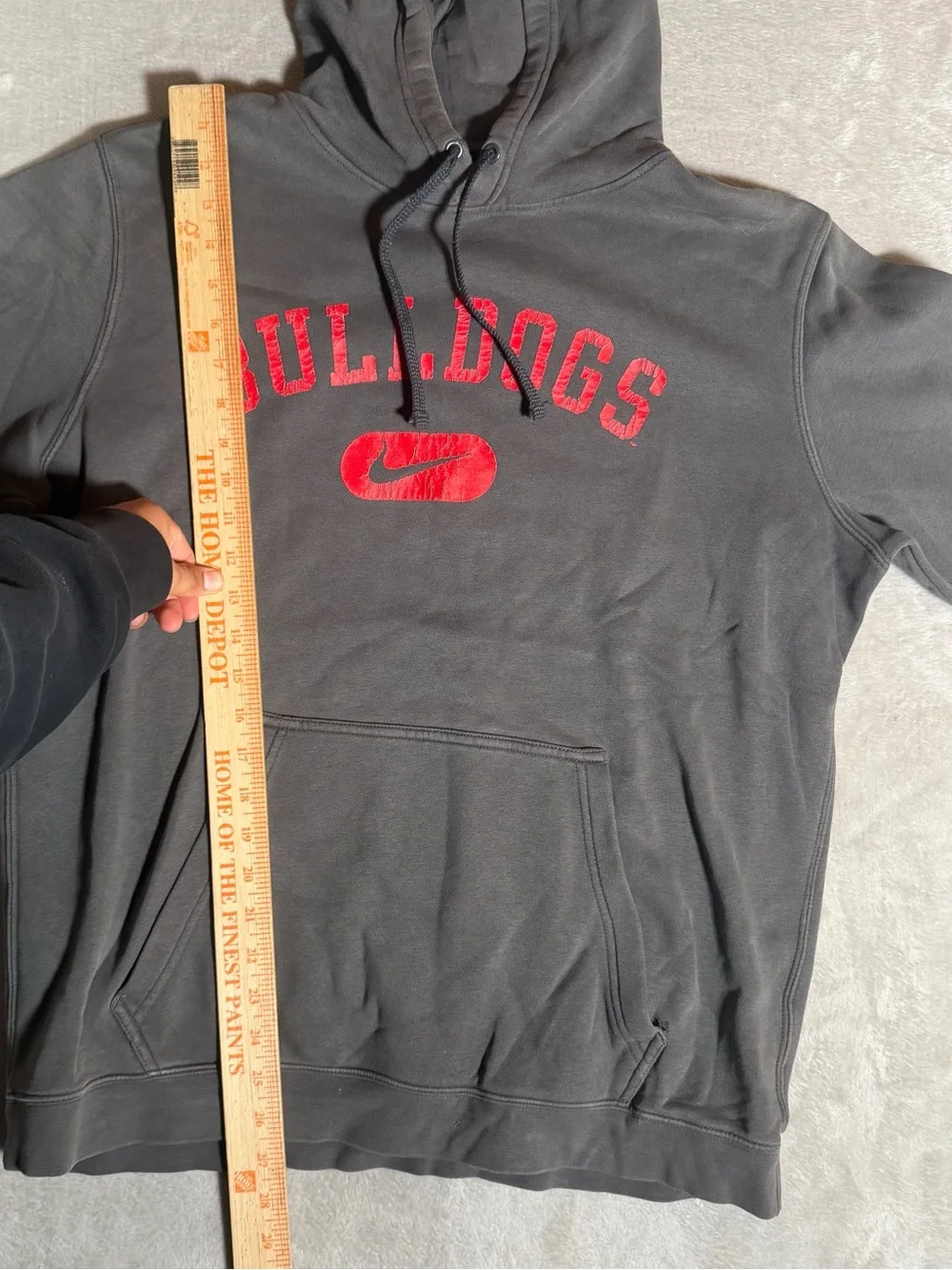 Nike Black Hoodie with Red Bulldogs Script